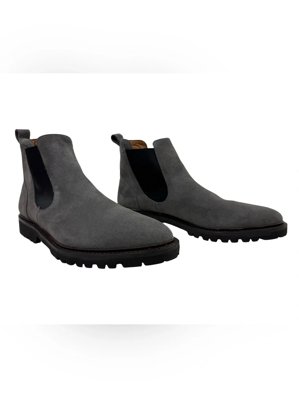 Allen Edmonds Grafton Chelsea Boots Mens Size US 9.5 Grey Suede Excellent